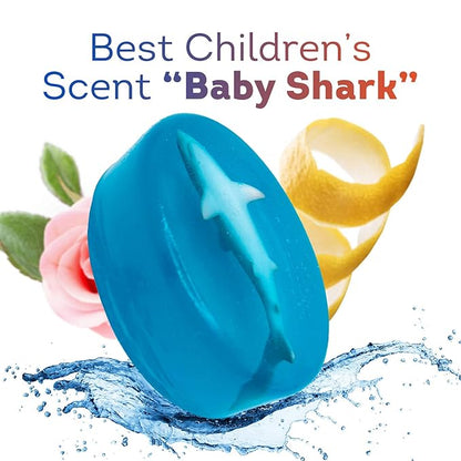 Relaxcation Soap Bar For Kids with Toy SEA ANIMALS Inside - Sweet SEA SHARK Scent and Blue Color of a bar