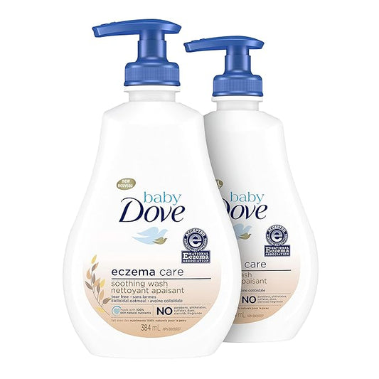 Baby Dove Soothing Baby Body Wash Eczema Care 2 Count To Soothe Delicate Baby Skin No Artificial Perfume or Color, Paraben Free 13 oz