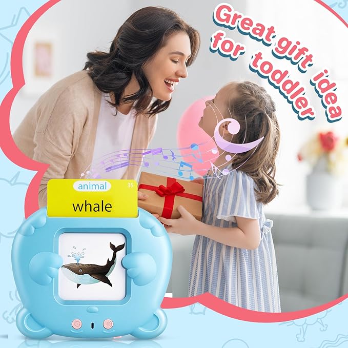 Talking Flash Cards for Toddler 1-6 Year Olds, Learning Montessori Toys with 510 Sight Words, Pocket Speech for Toddlers Therapy Toys, Children's Sensory Preschool Learning Educational Birthday Gifts