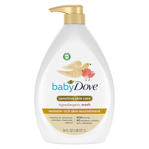 Baby Dove Sensitive Baby Wash Melanin-rich Skin Nourishment For Baby 34 oz