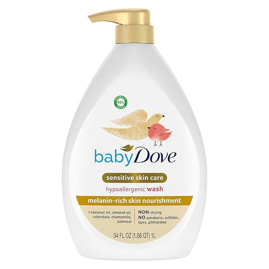 Baby Dove Sensitive Baby Wash Melanin-rich Skin Nourishment For Baby 34 oz
