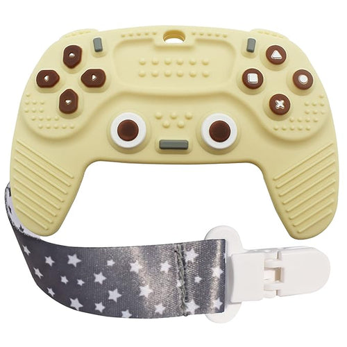 Teething Remote Control for Baby with Pacifier Clip, Funny Teethers for Baby for Baby Girl Or Boy 3-6 6-12