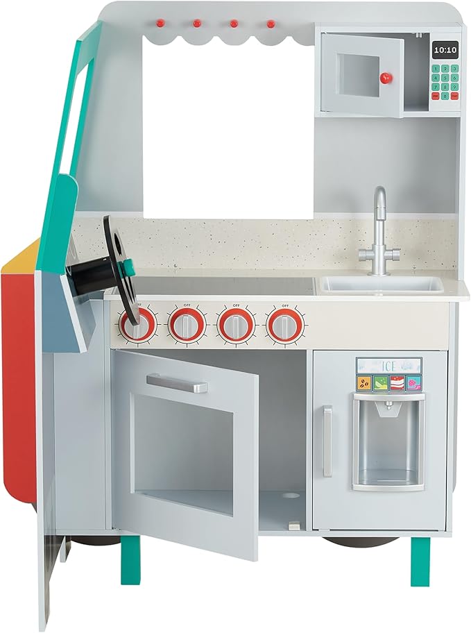 Teamson Kids My Little Helper Kids Play Taco Truck Playset with Accessories, Multicolor