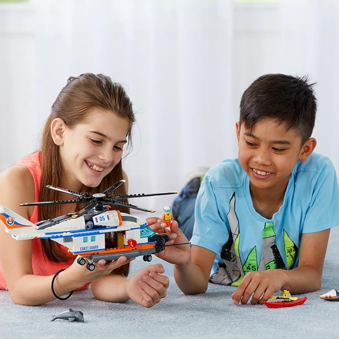 LEGO City Coast Guard Heavy-Duty Rescue Helicopter 60166 Building Kit (415 Piece)