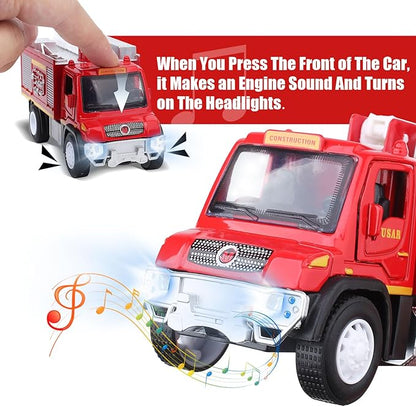 5.5 inch Fire Engine Toy Set 3 Pcak 6 fireman 4 6 7 8
