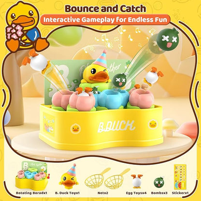 B.Duck Games Bounce and Catch Toys for Kids 3-5, Toddler Board Games,Christmas Birthday Gifts for Kids 4-6,Duck Toddler Games for 5-7 Boys and Girls