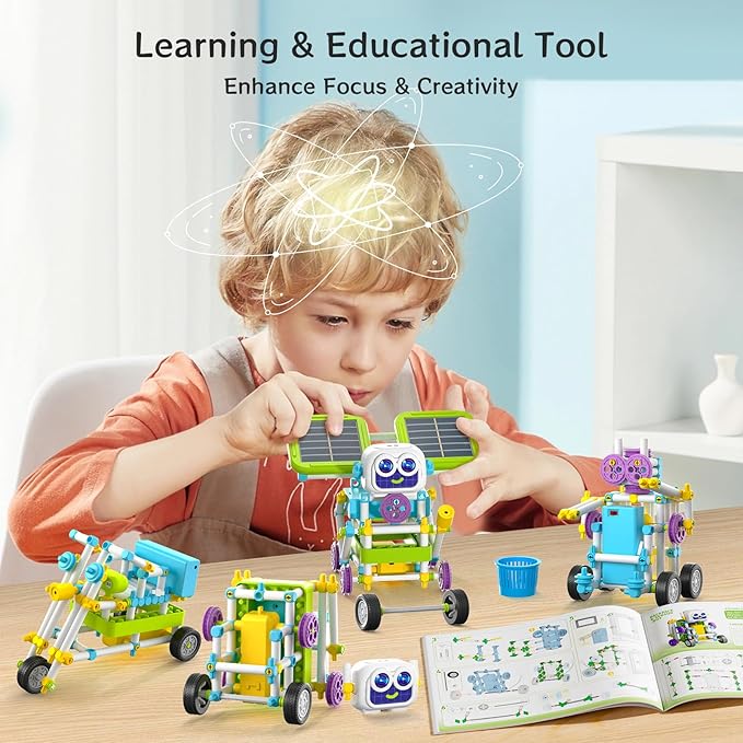 434 PCS STEM Toys Kit for Kids Age 6+ - Build 36+ Robot Models with Solar Power, Gears & Sensors,Science & Engineering Learning Toy for Boys & Girls | Perfect Educational Birthday Gift
