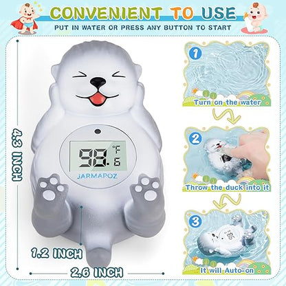 Baby Bath Thermometer, Newborn Bath and Room Temperature Thermometer Safety Floating Toy
