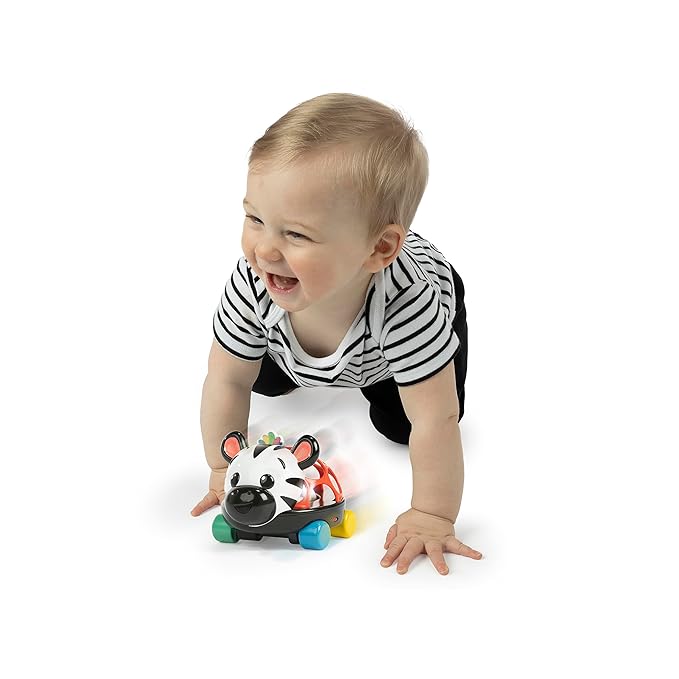 Baby Einstein Curious Car Zen Oball Toy Car & Rattle, Light Up 3 Months+,