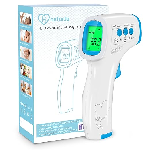 Digital Thermometer for Adults and Kids, No Touch Forehead Thermometer for Baby 2 in 1 Body