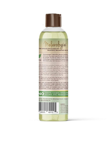 Beautiful Brown Babies Nourishing Gentle Baby Skin and Hair Cleanser, Sulfate- 12 oz