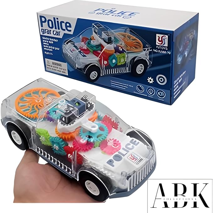 ABK Transparent Toy Car - with visible colored moving Gear