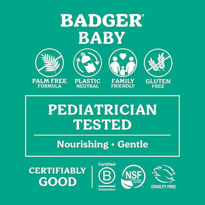 Badger Lavender Foaming Shampoo and Body Wash for Newborns and Toddlers, Organic and Gentle 10 fl