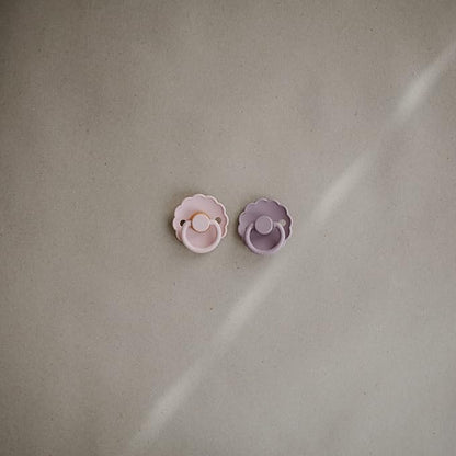 FRIGG Daisy Natural Rubber Baby Pacifier | Made in Denmark 6-18 Months) 2-Pack