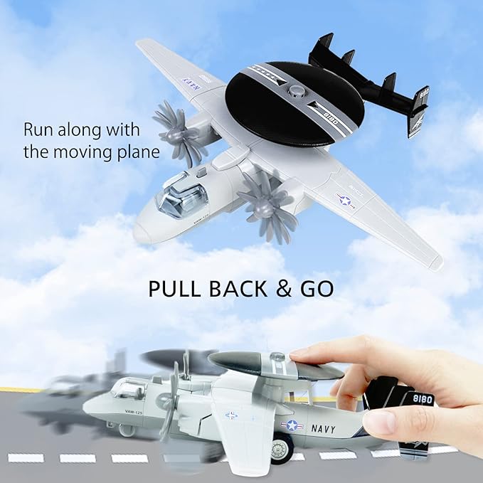 CORPER TOYS Diecast Plane, Toy Airplane Early Warning Model Fighter