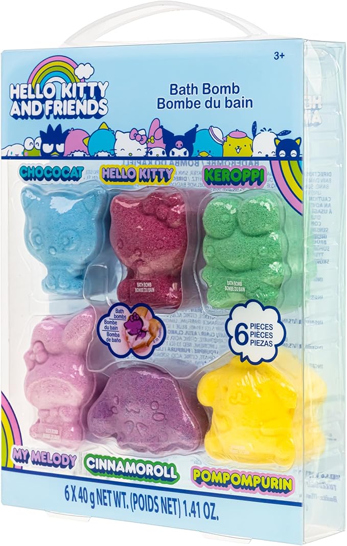 Hello Kitty and Friends Bath Bombs Set, 6 Piece 3+ Character