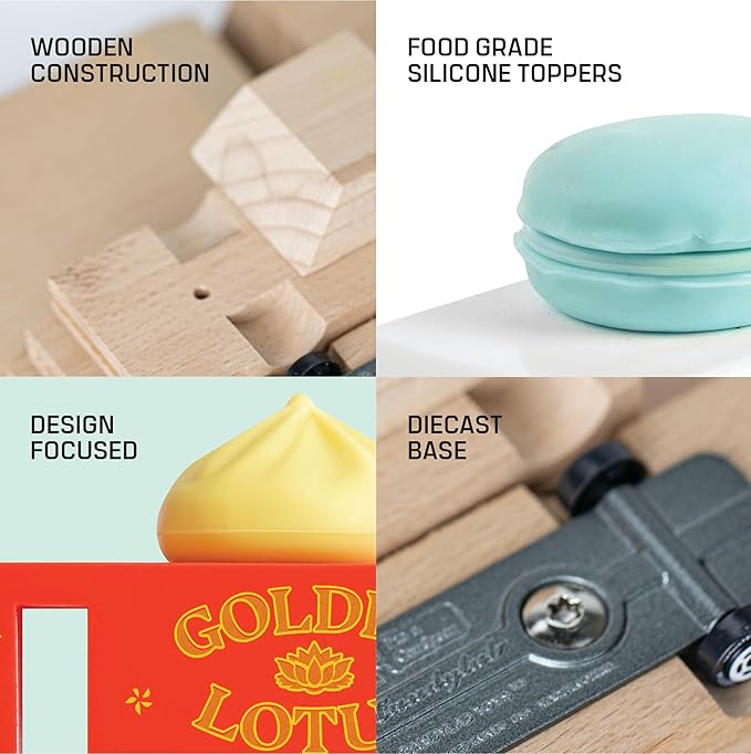 Candylab Toys CANDYCAR® Wooden Food Truck Collection - Pizza Van,