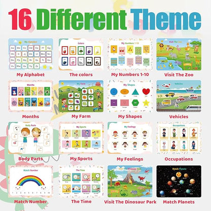 Proschool Learning Toys for Kid - Educational Busy Book Activities, Montessori Toys Activity Book,Sensory Toy,Toddler Quiet Books,Toddler Girl&Boy Toys for Age 3 4 5 Year Old Tracing Coloring Book