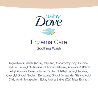 Baby Dove Soothing Baby Body Wash Eczema Care 2 Count To Soothe Delicate Baby Skin No Artificial Perfume or Color, Paraben Free 13 oz