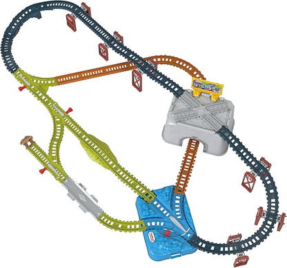 Thomas & Friends Toy Train Tracks Set, Connect & Build Bucket, 34-Piece Expansion Pack for Diecast & Motorized Trains, Kids Ages 3+ Years