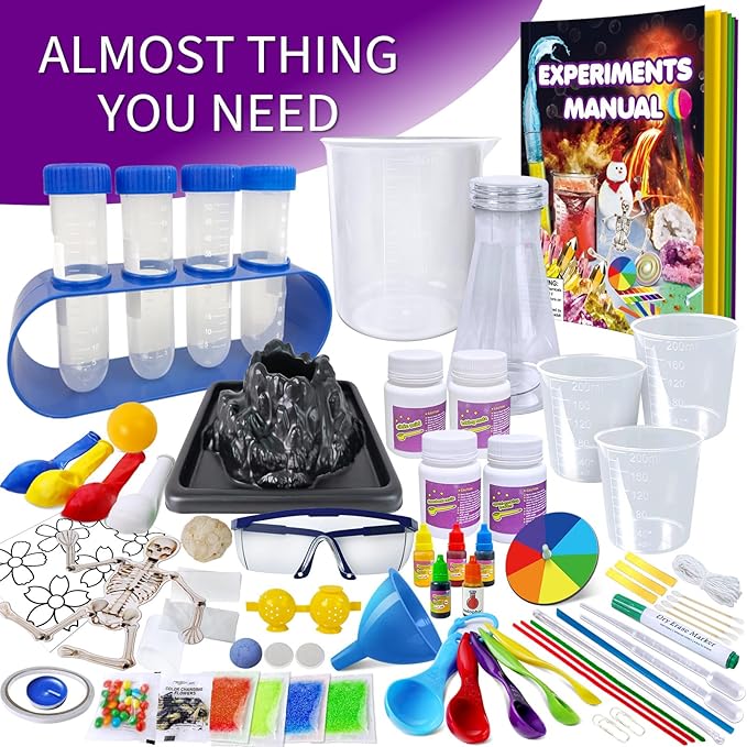 UNGLINGA 150 Experiments Science Kits for Kids Boys Girls, Scientific Toys Gifts Ideas Birthday Christmas, S.T.E.M Project Chemistry Break Geodes, Volcano, Physics Educational Activities