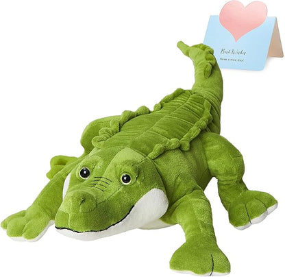 Athoinsu Cute Alligator Stuffed Animal Hugging Soft Realistic Crocodile Plush Toy Pillow Birthday Children's Day Christmas for Toddler Kids Boys, 18.5''