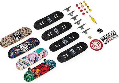 TECH DECK, Ultra DLX Fingerboard 4-Pack, Element Skateboards, Collectible and Customizable Mini Skateboards, Kids Toy for Ages 6 and up