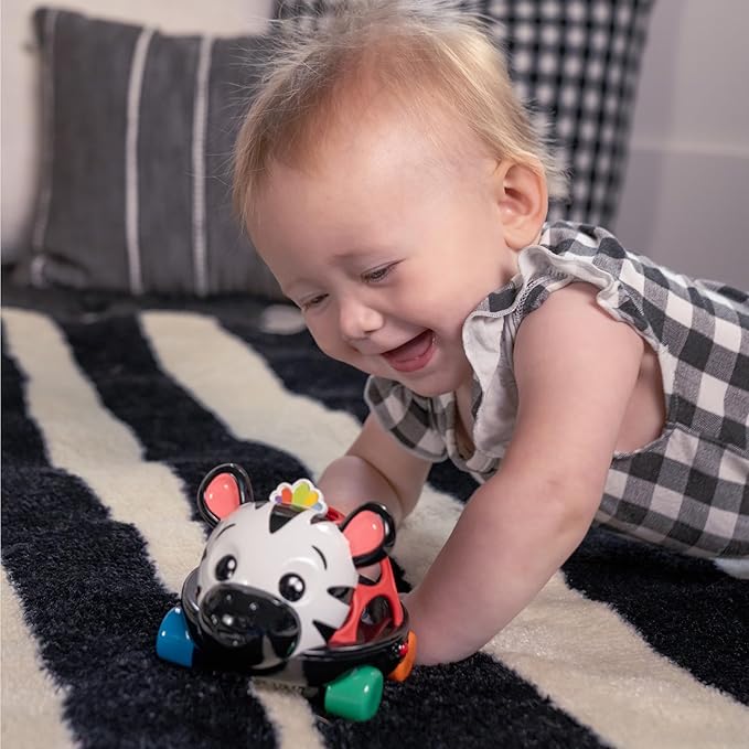 Baby Einstein Curious Car Zen Oball Toy Car & Rattle, Light Up 3 Months+,