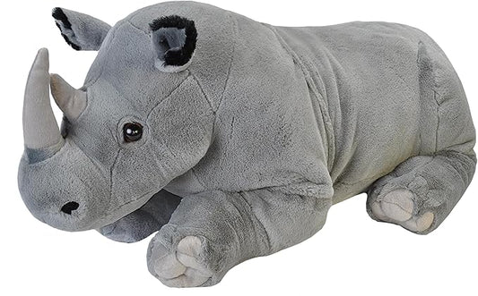 Wild Republic Jumbo Rhino Plush, Giant Stuffed Animal, Plush Toy, Gifts for Kids, 30", Model:19330