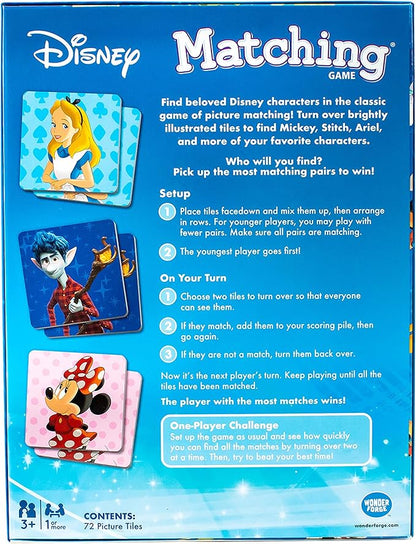 Wonder Forge Disney Classic Characters Matching Game | Fun Learning Toy for Kids Ages 3-5 | Engaging Memory Skills Game | Features Beloved Disney Icons