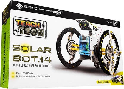 Teach Tech SolarBot.14, Transforming Solar Robot Kit, STEM Learning Toys for Kids 10+