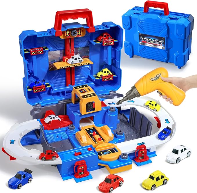 Race Track Adventure Car Game Kid Toy for 3 Year Old Boys Girls Birthday Gift, Cars Playsets Stem Toys for Boy Age 4 5 6 7 8