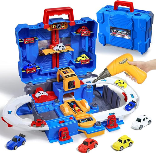 Race Track Adventure Car Game Kid Toy for 3 Year Old Boys Girls Birthday Gift, Cars Playsets Stem Toys for Boy Age 4 5 6 7 8