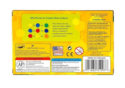 Crayola Acrylic Paint - Assorted Colors (6ct), Kids Paint, Arts & Crafts Supplies for Kids, Great For Art Projects & DIY Crafts