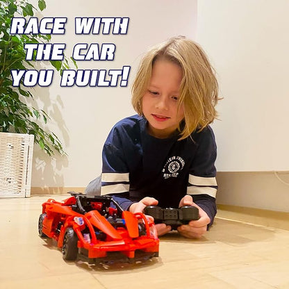 WISEPLAY Stem Projects for Kids Ages 8-12 Year - 380PCS RC Car Kits to Build - STEM Building Toys for Boys Age 8-12 - Model Car Kits to Build for Kids 9-12 - Great Building RC Car Gift for Your Kids