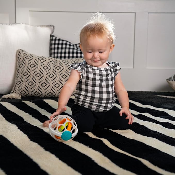 Baby Einstein Grip & Spin Oball Easy Grasp Rattle Toy, BPA Free 0+ Months