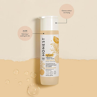 The Honest Company 2-in-1 Cleansing Shampoo + Body Wash | Gentle for Baby 10 fl