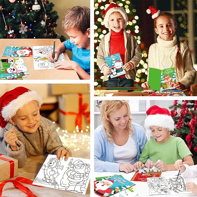 CCINEE 36pcs Christmas Coloring Books, 5" x 7" Mini Booklets Crafts for Kids Party Favors Fun Holiday Presents Classroom Christmas Games Prizes Art Gift to Boys and Girls Xmas Party Bag Fillers…