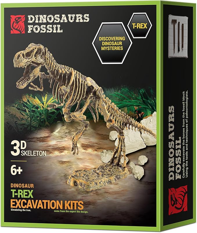 VIBIRIT Dig Up Dinosaurs Skeleton Set,Dinosaur Digging Fossil Kit Model Toys Educational Realistic Toys for Kids,Boys,Girls