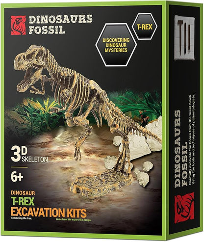 VIBIRIT Dig Up Dinosaurs Skeleton Set,Dinosaur Digging Fossil Kit Model Toys Educational Realistic Toys for Kids,Boys,Girls