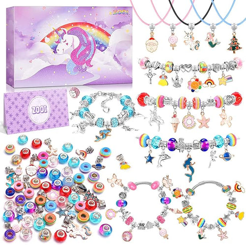 ZOOI Bracelet Making Kit for Girls, Girls Toys Age 6-8, Arts and Crafts for Kids Girls Ages 8-12, Gifts for 10 Year Old Girl, Jewelry Making Kit, Gifts for Teen Girls, Gifts for Girls Age 8-10