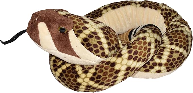 Wild Republic Snakesss Western Diamond,Stuffed Animal, Soft Toy, Gifts for Kids, 54 Inches