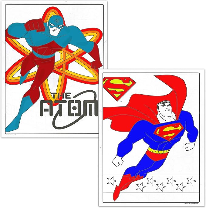 Superhero Ultimate Coloring Book Assortment for Kids 4-8 ~ 15 Books Featuring Avengers, Spiderman, Justice League, Superman, Star Wars Mandalorian, and More (Bundle Includes Stickers)