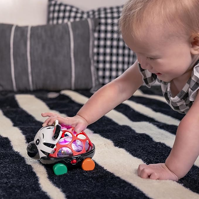 Baby Einstein Curious Car Zen Oball Toy Car & Rattle, Light Up 3 Months+,