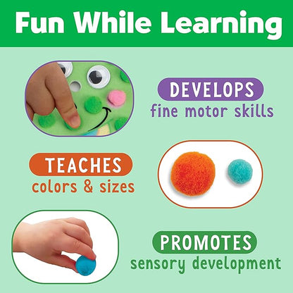 Creativity for Kids Pom Pom Pictures: Dinosaurs - Toddler Learning Toys, Sensory Play for Ages 3+