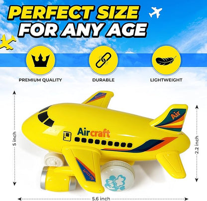 KIDSTHRILL Kids Airplane Toy for Boys & Girls. Set of Three Toy Airplanes with Flashing Lights, Music & Airplane Sound 2 3 4 5 6 7