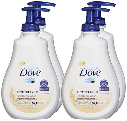 Baby Dove Baby Dove Soothing Wash To Soothe Delicate Baby Skin Eczema Care Washes Away Bacteria, No Artificial Perfume or Color 13 Oz, 13 Ounce 4)