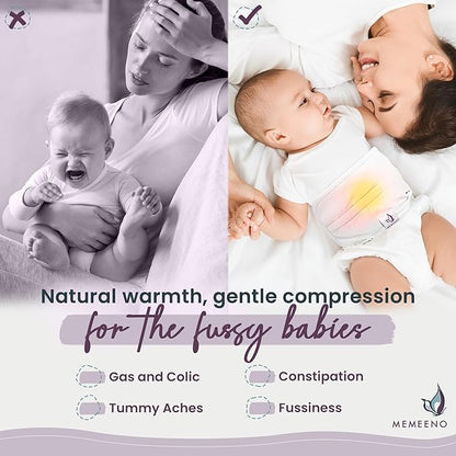 Baby Belly Band for Gas & Colic Baby Relief - Self Heating Belly Band Baby Belly Button Band Colic Band Tummy Wrap for Babies Colic Belt Baby Gas Wrap Colic Baby Relief Newborn