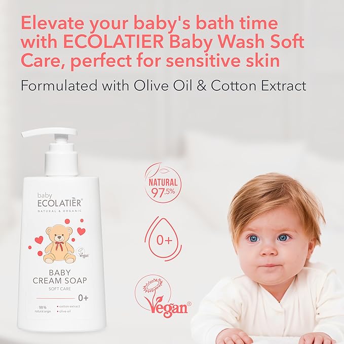Ecolatier Baby Soap, 98% Natural Ingredients 8.5 fl