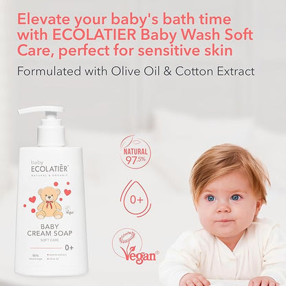 Ecolatier Baby Soap, 98% Natural Ingredients 8.5 fl